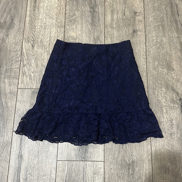 NEW • Draper James • Tulip Lace Mini Skirt Blue - Picture 5 of 6
